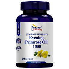 ESMOND NATURAL 愛司盟 月見草油1000軟膠囊, 標準化GLA 9%, 每顆含有1000毫克月見草油, 60顆/瓶, 1.5g, 1罐