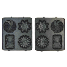 MATURE 美萃 熱壓三明治機專用 燒菓子烤盤 Set 2 鋁合金材質 (不含卡榫), 13.4cm, 1組