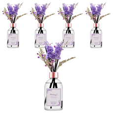 FANCY U 薰衣草滿天星款 室內擴香瓶 (200ml), 英國梨小蒼蘭/四月棉香/花園薰衣草/亞麻麝香, 5瓶