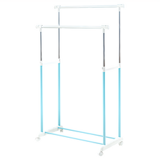 dayneeds 日需百備 馬卡龍粉嫩雙桿衣架, 迷幻藍