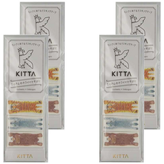KING JIM KITTA 隨身攜帶和紙膠帶 15x50mm 每款10張, 動物, 4個