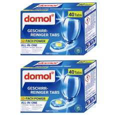 domol 黃金心 12效合1 碗盤洗碗機清潔錠 40顆 Set, 840g, 2盒