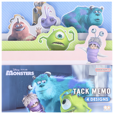 sun-star 造型便利貼套組 怪獸電力公司, 1組, 怪獸電力公司 粉色 + 綠色 + 灰色 + 藍色, 60張