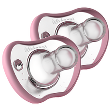 nanobebe 母感安撫奶嘴 Set 2個 Flexy 矽膠安撫奶嘴 櫻花粉, 3個月以上