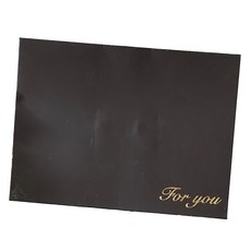 燙金聖誕生日卡片信封組, 紙質, 單張卡片不含信封, 單張信封不含卡片, 黑色, 50個