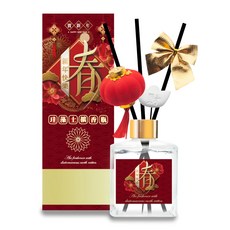 QiMart 箔金招財香氛珪藻擴香瓶, 微醺薰衣草, 200ml, 1瓶