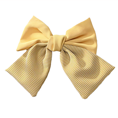 CHIC CHIC 日本造型自動夾 SY13512 蝶結格紋 黃色 髮夾