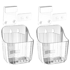 SP SAUCE 吊掛黏貼兩用式可上下串連透明瀝水籃 小, 14.5 x 12.5 x 18cm, 透明, 2個