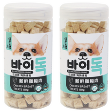 by DOG 狗狗凍乾零食, 100%新鮮雞胸肉製成, 高蛋白質低脂肪低熱量, HACCP認證, 雞胸肉, 110g, 2罐