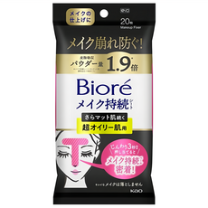 Biore 蜜妮 持妝控油補妝濕巾 T字區部位 20片, 1包