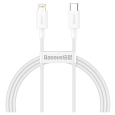 Baseus 倍思 優勝系列 快充數據線 Type-C to iP PD 20W, 0.25m, 白色, 1條