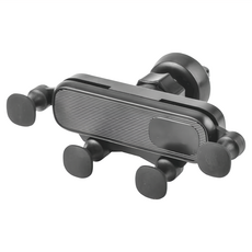 AHOYE 重力車用手機支架, 單手操作, 360度旋轉, 預留充電孔, 黑色, 1個