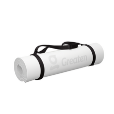 Greaten 極騰 可調式瑜珈墊背帶(黑) 隨行帶 便攜, ONE SIZE, 1入