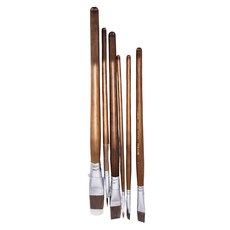 Macro Wave 馬可威 AR13199 馬毛水彩筆 6支組 (平筆), 1組, 3號 + 5號 + 7號 + 9號 + 11號 + 13號