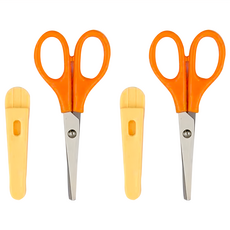 JOY STAR 胖胖星球 安全剪刀, 橘色, 2支