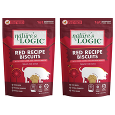 Nature's LOGIC 自然邏輯 狗餅乾，100%天然食材，含豐富消化美酶、益生菌，不含麩質, 紅肉, 14oz, 2包