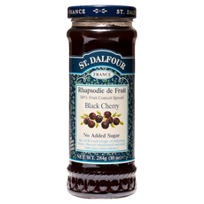 ST.DALFOUR 聖桃園 黑櫻桃果醬 法國進口 無添加糖 天然健康美味, 284g, 1罐