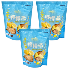 長松食品 檸檬派口味餅, 濃郁香氣 口感酥脆, 100g, 3袋
