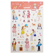 CARD LOVER 信的戀人 愜意生活裝飾貼 3件組, 少女三分甜 多色