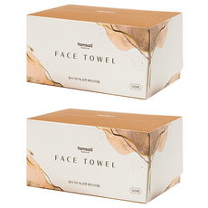 Tamsaa 拋棄式棉質 Set 2盒 100%純棉面巾 100抽, 單色