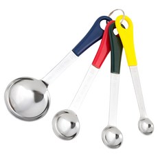 FOX RUN 彩柄不鏽鋼量匙4件組, 1組