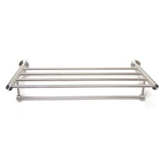 新多多小舖 304不銹鋼 浴室收納 壁掛式毛巾架 多層置物, 1個, 62.5-65cm, DT057600