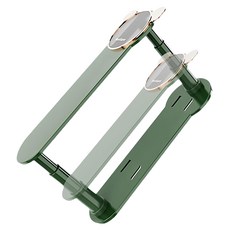 簡約伸縮衣架收納置物架, 雙層大容量, 墨綠色, 綠色, 伸縮前7CM 伸縮後16CM