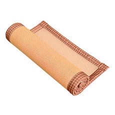 神田職人 3D特厚 兒童 棉麻編織涼蓆 台灣製造, B 嬰兒床 棕色, 1個