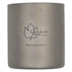 Outdoor Base 野夫炊煙 隨行鈦套杯組 120ml + 180ml + 300ml, 銀色, 1組