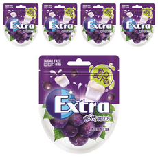 Extra 益齒達 脆皮魔立方無糖口香糖，軟Q多汁感, 28.6g, 5包