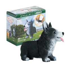 KIDO BUDDY 紓壓犬 黑色柯基犬 9 x 4.5 x 8cm 療癒小物, 1個