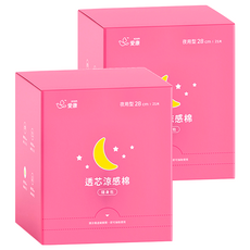 icon 愛康 透芯涼感衛生棉 護翼型, 夜用型 28cm, 21片, 2盒