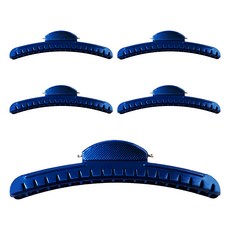 FAWEIO 髮葳鵝 月牙夾 ZK-093-5, 5個, 寶藍色 - 時尚髮飾，優雅造型必備