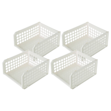 KEYWAY 超大開放式整理架 760g, 白色, 4個