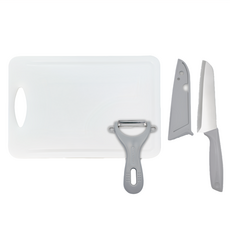 GOZENBO 御膳坊 健康煮刀具砧板組, 削皮刀 + 主廚刀 + 砧板, 1組