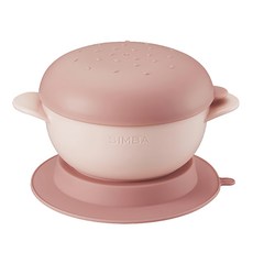 Simba 小獅王辛巴 美味漢堡吸盤碗 6個月以上, 防塵蓋 + 碗 + 吸盤, 栗粉, 1組