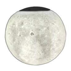 LED可掛式月亮燈 月球表面造型 無段式調光 三段色溫 TYPE-C充電孔 金屬掛勾, 1個