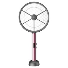 OMG 充電式2合1紫光電蚊拍 立式大網面捕蚊拍 XH-555, 玫瑰金