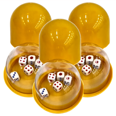 骰盅 附骰子 Set, 顏色隨機, 3個