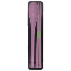 Skater 塑膠湯匙筷子附收納盒組, 湯匙 + 筷子, 粉紅色, 1組