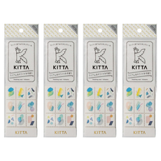 KING JIM 隨身攜帶和紙膠帶 郵票貼紙 KITP006, 幾何, 4個