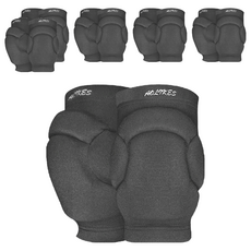 AOLIKES 奧力克斯 運動護膝, 加厚海綿墊護, 防撞防跪, 適用運動/舞蹈/跪地, 黑色, 6雙