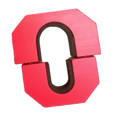 LS DESIGN 磁吸鋁合金海綿竿扣 CNC製作 12mm強力磁鐵, 紅色