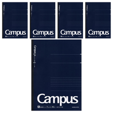 KOKUYO CAMPUS 大人A4點線軟環筆記本 Set 40頁, 深藍色, 5本