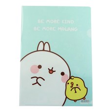 MOLANG 萌浪兔 A4 資料夾 22cm x 31cm 聚丙烯材質 日本產, 親密無間, 1個