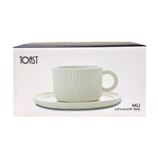 TOAST MU 咖啡杯盤組 180ml, 白色, 1組