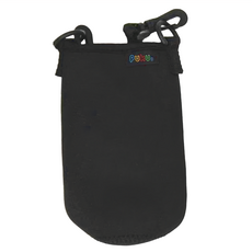 PUKU 藍色企鵝 揹帶水杯套 保溫防水, 黑色, 1個