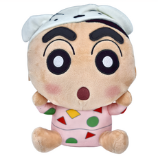 BANDAI 蠟筆小新絨毛玩偶 睡衣派對小新 (A:小新), 粉色, 1個