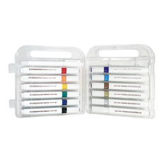 DAIHO 耐水性丙烯彩色筆 色彩鮮明 多材質適用 附收納盒, 1盒, 12色