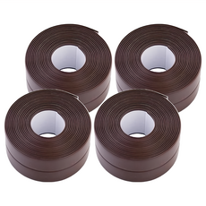 小麥購物 水槽防水貼牆角膠 Y266 大(320 x 4cm) 咖色 225g, 4捲